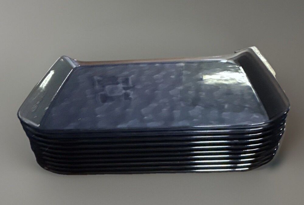 Alessi for Delta Airlines Smoke Grey Trays - Lot Of 10 - 7.5” X 10.75” Brand New - Picture 4 of 7